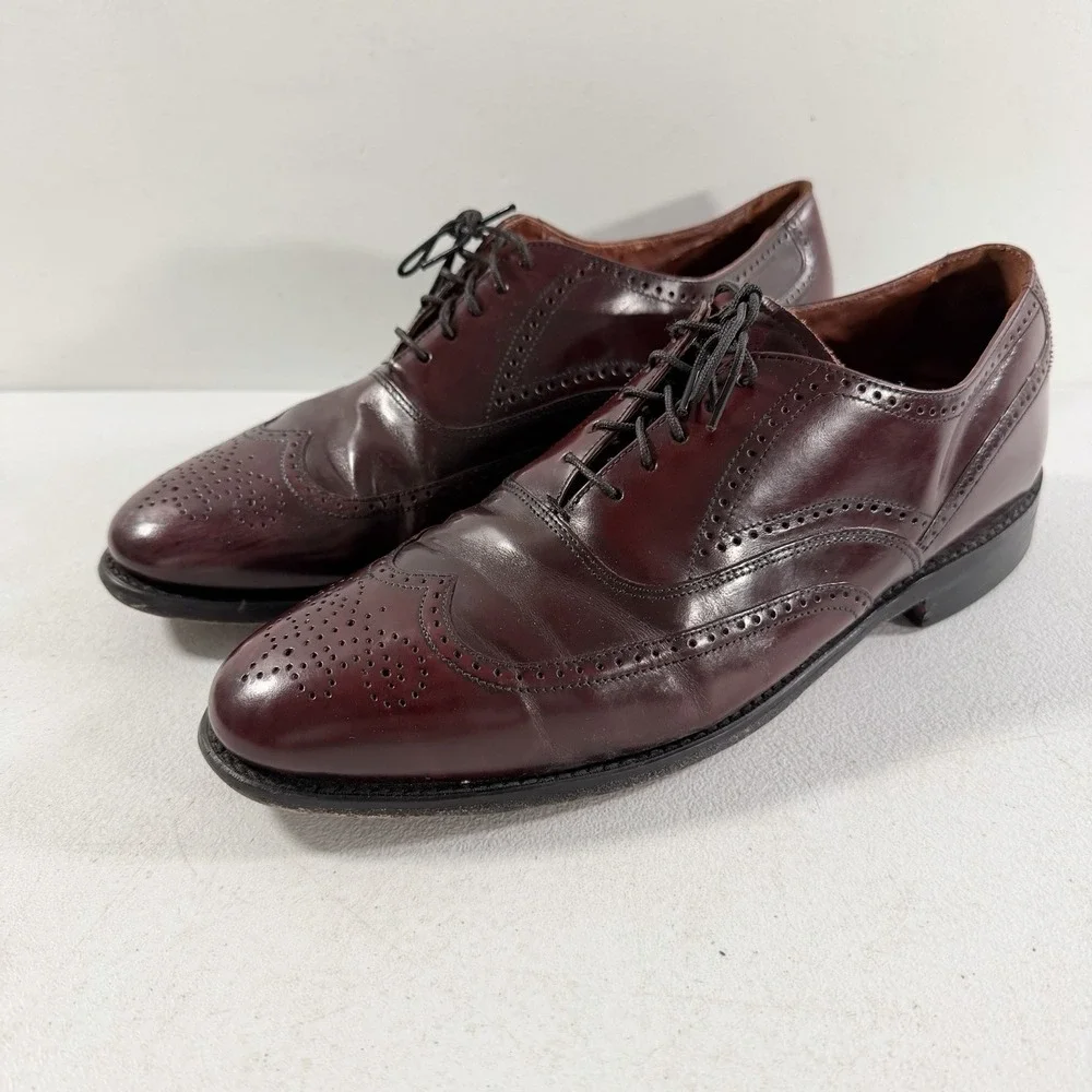 Vintage‎ Bostonian Wingtip Brogue Leather Oxford Dress Shoes Mens Size 8.5 D